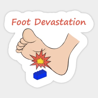 Foot Devastation Sticker